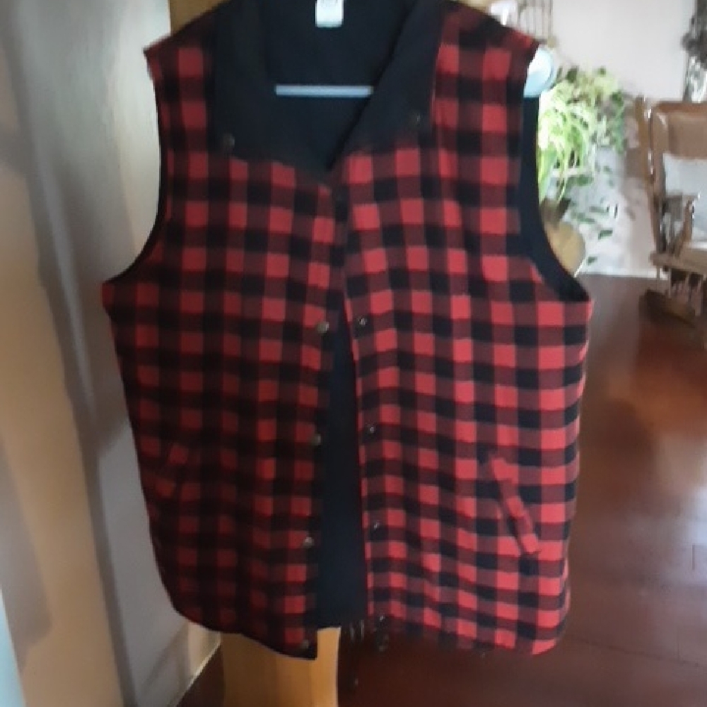 Red and Black Checkered Vest
